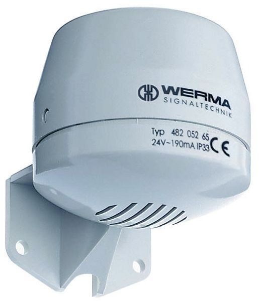 WERMA Signalhupe Wandmontage Dauerton 12VDC GY- grau, 482.052.54