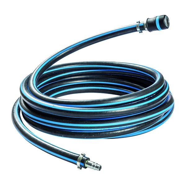 Prevost Verpresste Schlauchverlängerung mit Gummischlauch AIRCA + Sicherheits-Schnellkupplung ISG 11 für hohen Durchsatz, Ø=13x22mm, Länge=20m, RAL AIG1320