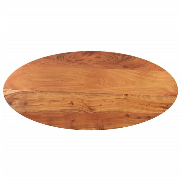 vidaXL Tischplatte 120x60x3,8 cm Oval Massivholz Akazie, 370816