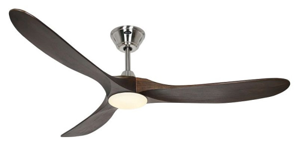 CasaFan Deckenventilator Eco Genuino-L 152 Chrom gebürstet-Massivholz Nussbaum gebeizt, 315261