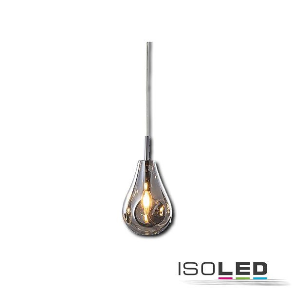 ISOLED Pendelleuchte, black Glas, E14, 50-300cm, ohne Leuchtmittel, ohne Baldachin, 115217