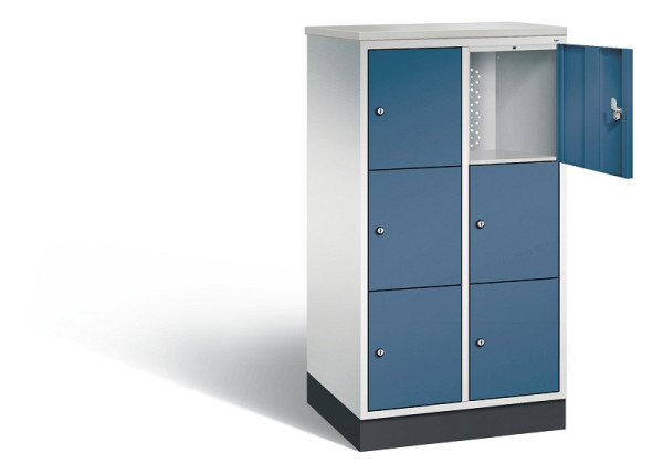 C+P Schließfachschrank Intro, H1255xB620xT490mm, 7035/5023, 8573-201 S10309