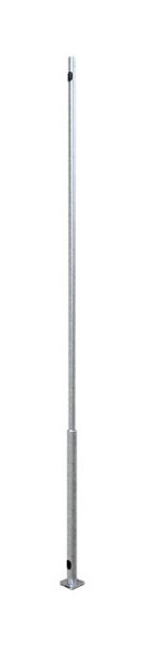 Schake Stahl-Lampenmast, mit Kipphalterung, 3,80m, Ø 108mm auf 76mm, verkröpft, verzinkt, Stahlrohr mit Kipphalterung, zum Umlegen, 353140