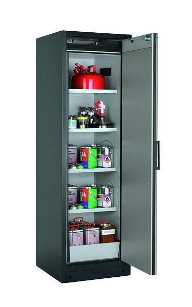 asecos Sicherheitsschrank Q-CLASSIC-90, Q90.195.060.R in reinweiß RAL 9010 mit 4x Fachboden (Stahlblech), 30073-050-33408
