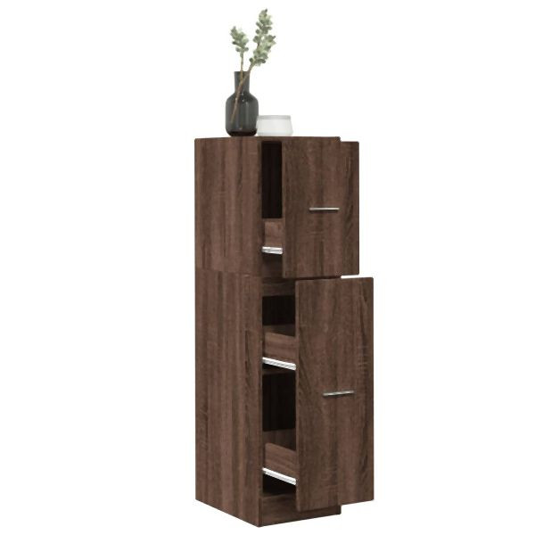 vidaXL Apothekerschrank Braun Eichen-Optik 30x41x118 cm Holzwerkstoff, 855166