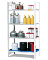 Produktbild von DENIOS Gefahrstoffregal GRG 1040 für entzündbare Stoffe, 1 verzinkt Wanne und 3 verzinkt Gitterroste, Anbaufeld, 199563 DENIOS Gefahrstoffregal GRG 1040 für entzündbare Stoffe, 1 verzinkt Wanne und 3 verzinkt Gitterroste, Anbaufeld, 199563