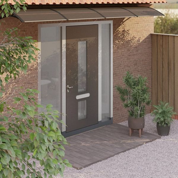 vidaXL Türvordach Schwarz 400x100 cm Polycarbonat, 153602