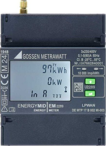 Gossen Metrawatt Energiezähler MID, 4-L, 5(80)A LPWAN, U2289-V039