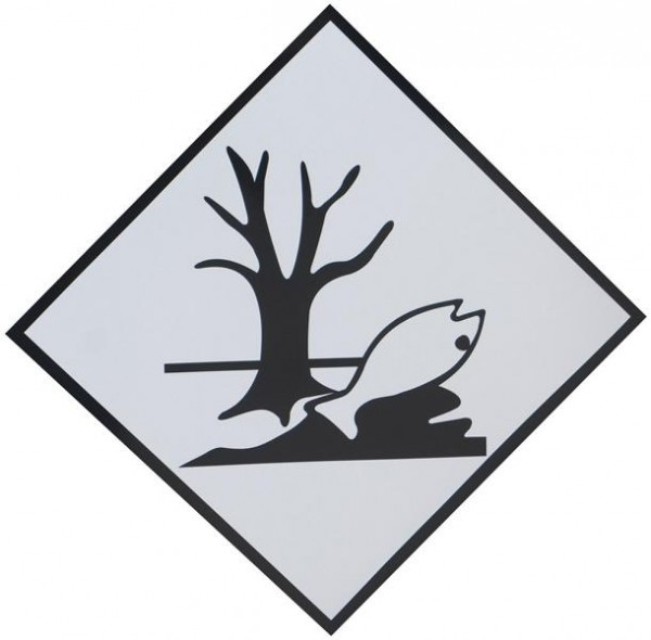 SIGNUM Gefahrzettel "Umweltgef. Stoffe", Aluminium, 250 x 250 mm, G 21US250