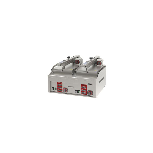 Casselin Elektrischer Kontaktgrill für Venusmuscheln - Halbautomatisch doppelt, CGRCADB