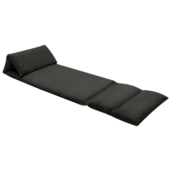 vidaXL Bodenstuhl Faltbar Schwarz Mikrofaser, 325262, 8720286104231