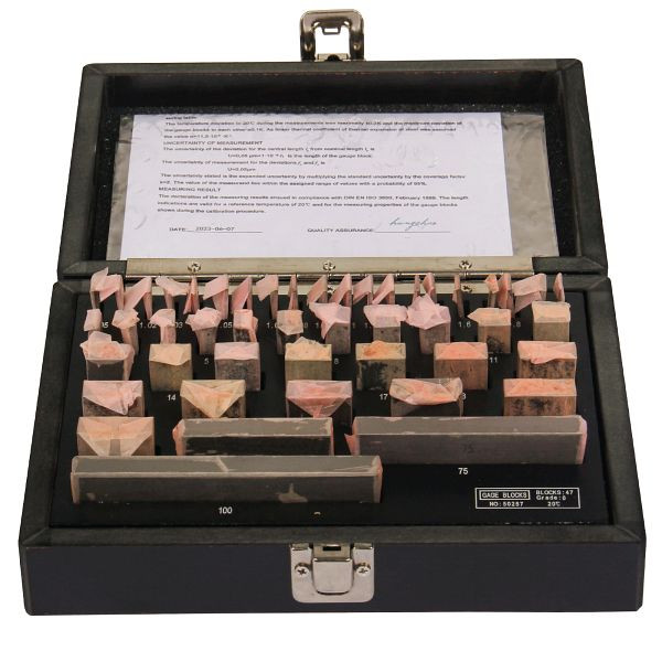 BOKA 47-teiliges Set metrische Stahlblöcke, Grad 0, JIS, aus GCr15 Lagerstahl, 630-0474