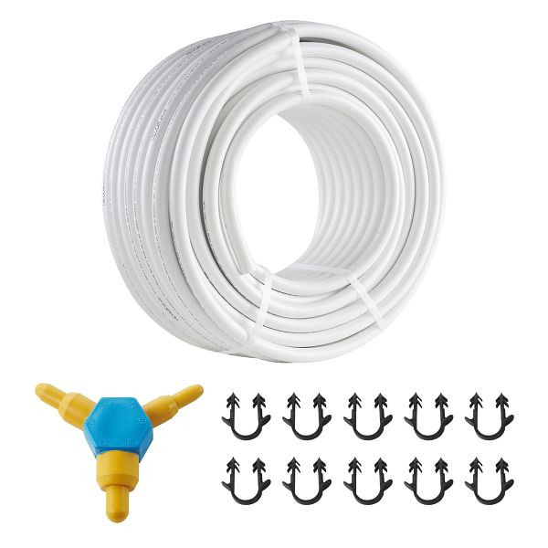 VEVOR Aluverbundrohr 50 m Weiß PEX-Rohr MV-Rohr Mehrschichtrohr Ideal für Fußbodenheizung und Heizkörper-Anbindung Alu Verbundrohr, LSGBSDDLP50MPSKRGV0