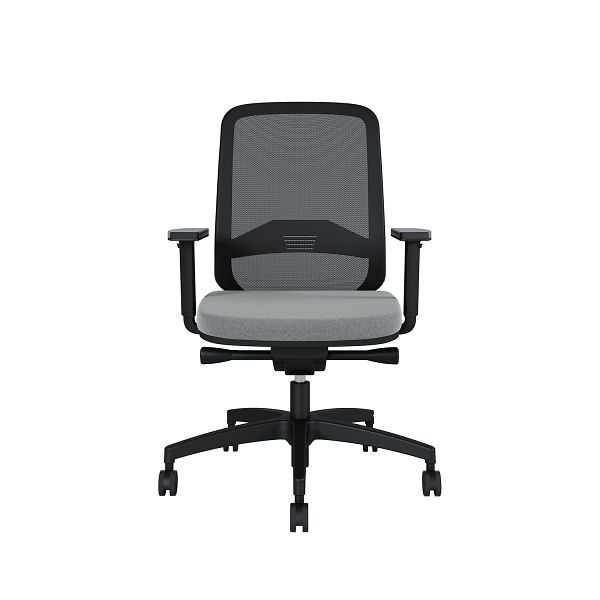 Bisley Bürodrehstuhl Bali, Rückenlehne aus Netzbezug, Mit Armlehnen Kunststofffußkreuz, TN9801 concrete, BALIKLRT0015TN9801