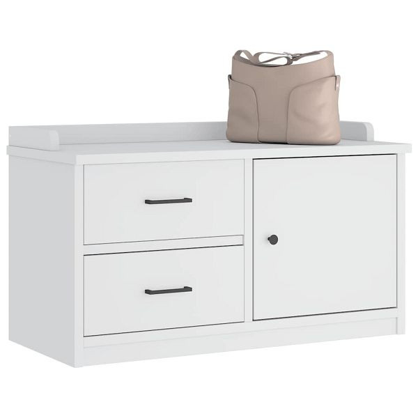 vidaXL Flurbank SANDNES Weiß 87x40x50 cm Massivholz Kiefer, 4010465