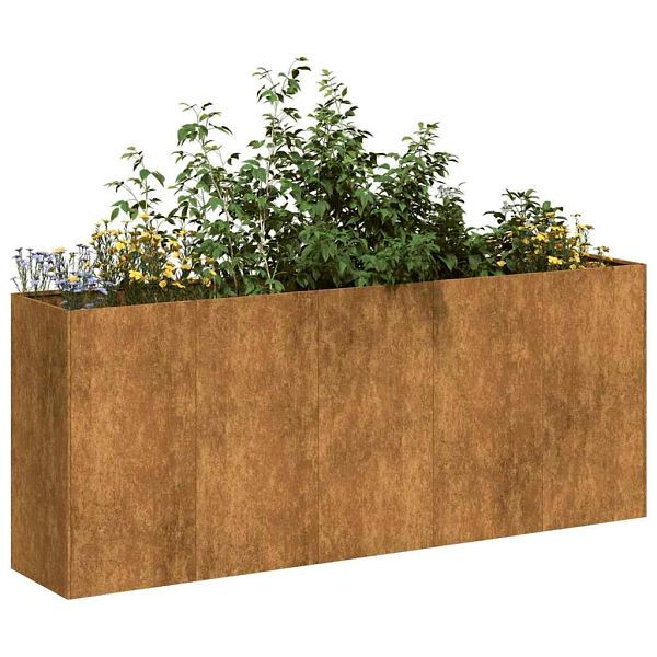 vidaXL Pflanzkübel Rostig 200x40x80 cm Wetterfester Stahl, 860730