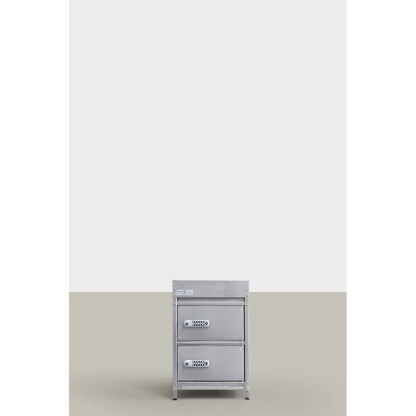 STEIN HGS Edelstahlschrank, 1 bis 8 Fächer, Außenbereich, 2 Stück, ohne Edelstahlfüße, 84510.0005