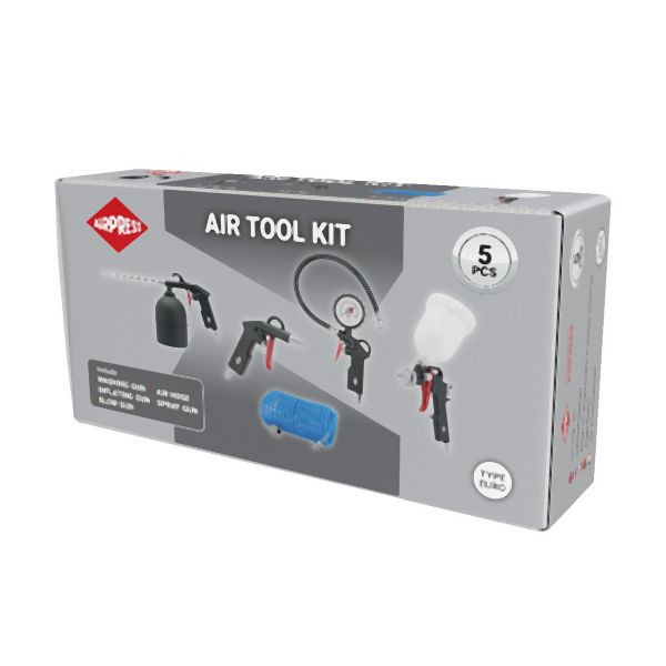 Airpress Druckluft Zubehörset Euro 5 Teilig, 45893, 8712418284928