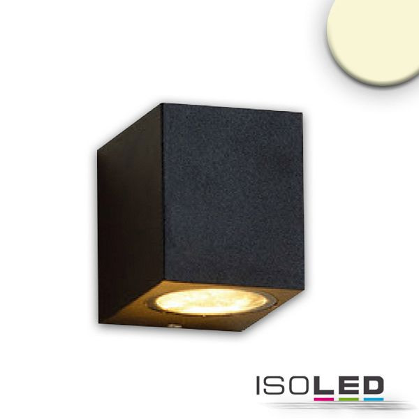 ISOLED Wandleuchte 1xGU10, IP54, sandschwarz, ohne Leuchtmittel, 113982