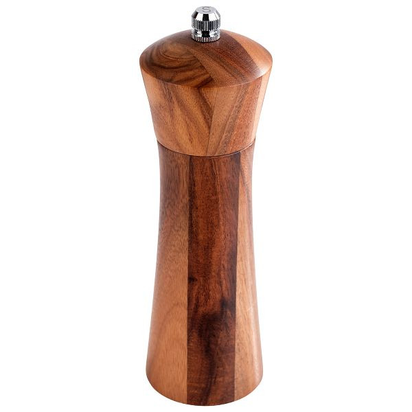 APS Salzmühle, Ø 5 x 17 cm, Akazienholz, Mahlwerk aus Edelstahl, Schaft aus Edelstahl, 40418
