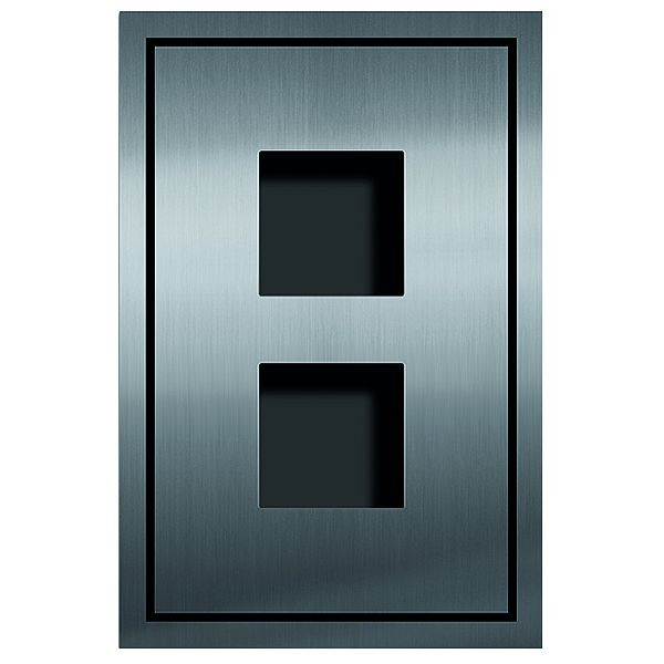 TCS Inputzmontageset aus Frontplatte flächenbündig und UP-Kasten für Serie AMI, für 2 AMI-Module, 1-spaltig, ZAU2062-0030