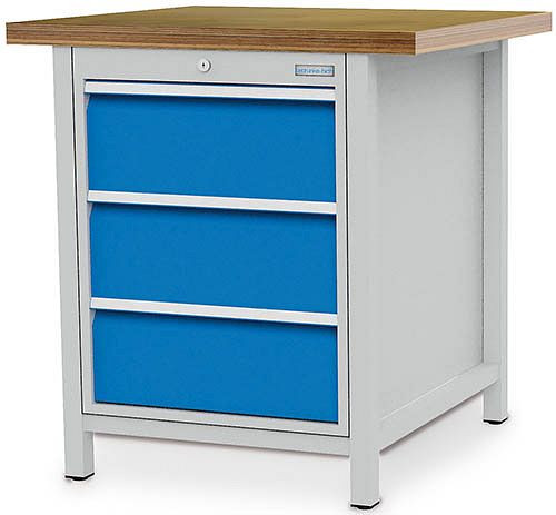 Bedrunka+Hirth Kastenwerkbank R18-24, 3x 200 mm, Schubladen-Vollauszug, 810 x 750 x 959 mm, 03.055.10V9