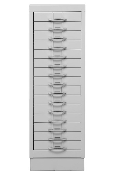 Gürkan Schubladenschrank, 40 x 30 x 90 cm, Lichtgrau, MDC/A4.15, 100498