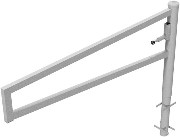 Schake Drehbare Wegesperre, zum Einbetonieren, feuerverzinkt, Gesamtbreite: 2000 mm, für Vorhangschloss, 4013_20V