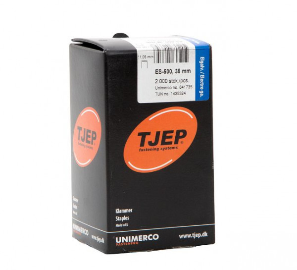 TJEP ES-500 35mm Klammer, geharzt verzinkt Box 2.000 Stück, Klammern, 841735