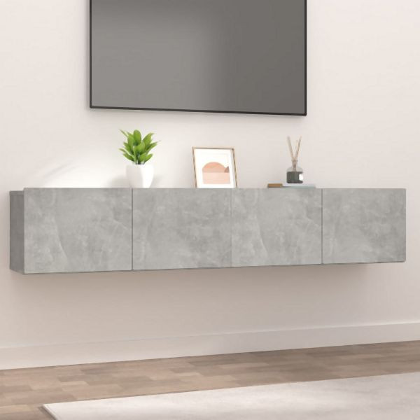 vidaXL TV-Schränke 2 Stk. Betongrau 80x30x30 cm Holzwerkstoff, 804539