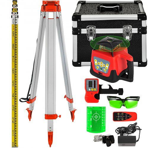 VEVOR Professional Rotationslaser max. Arbeitsbereich 500 m grün, LJGSPYJSJJJBCZH01V2