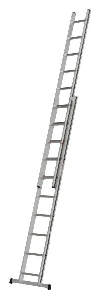 ALU-PRO Schiebeleiter zweiteilig, 2x10 Sprossen, Länge eingefahren 2,87 m / ausgefahren 4,83 m, 700462099