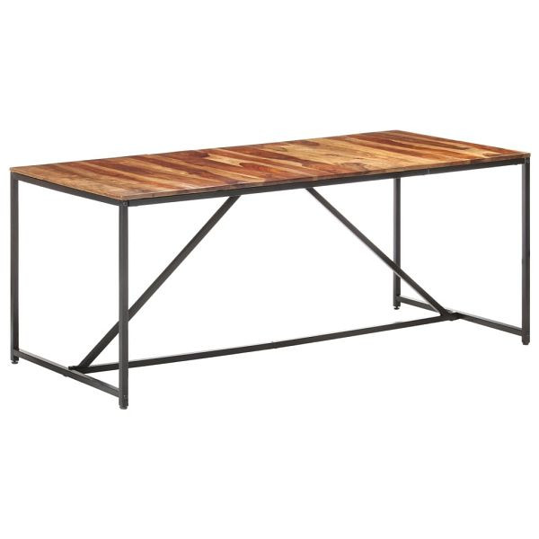 vidaXL Esstisch 180x90x76 cm Massivholz, Material: Palisander-Massivholz, pulverbeschichteter Stahl, 286343