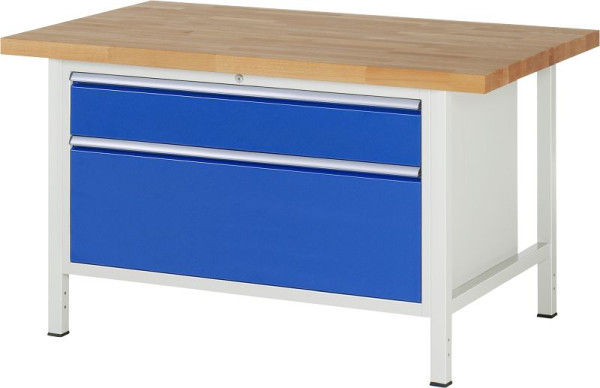 RAU Werkbank Serie 8000 - Modell 8356, B1500 x T900 x H840-1040 mm, 13-8356A2-159B4H.11