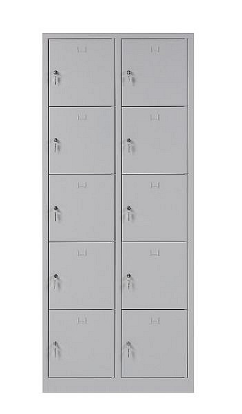 Mades Schließfachschrank grau 10-türig, SDZ1077620gr