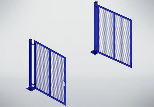 TTS Trennwandsystem 9200, Doppelflügeltor, B 3500, H 2200 mm, ultramarinblau, 285266