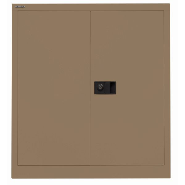 Bisley Flügeltürenschrank UNIVERSAL, 1 verzinkter Fachboden für 2 Ordnerhöhen, Breite 914 mm, 668 coffee, E402A01G668