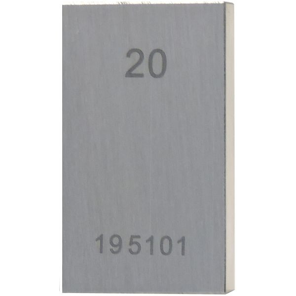 STEINLE Einzel Parallel Endmaß Stahl 20 mm, DIN EN ISO 3650 mit Toleranzklasse: 1, 42020103