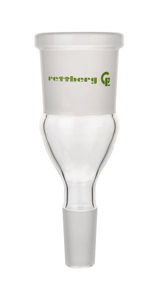 Rettberg Übergangsstück Hülse NS 29/32 auf Kern NS 14,5/23, zentriert für Rotationsverdampfer, Borosilikatglas 3.3, 107000370
