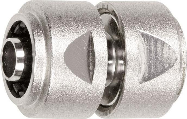 GEKA plus-Schlauchverbinder "Stecksystem, 3/4" - 19mm MS Ni mit Spannmutter, VE: 5 Stück, 46.0763.8