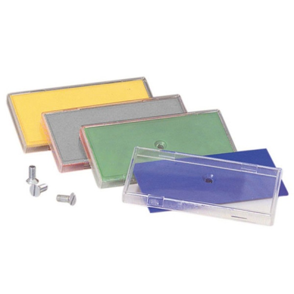 Stein HGS Rohrkennzeichnung RK-Schraubschild glatt, weiß, VE: 50 Stück, 90.3400-1