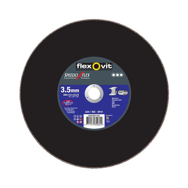 Flexovit SPEEDOFLEX für Trennschleifer Metall, A 24/30 S-BF41/80, Holmbohrung: 22,23 mm, VE: 10 Stück, 66252831103