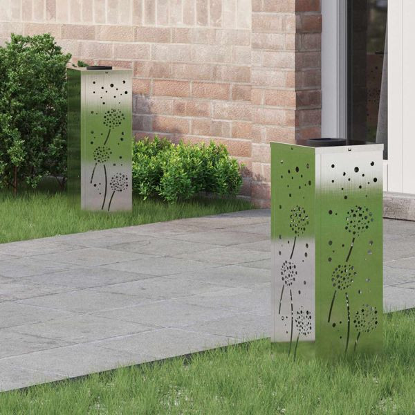 vidaXL Solar LED Weg Licht 2 pcs Edelstahl Edelstahl, 879769
