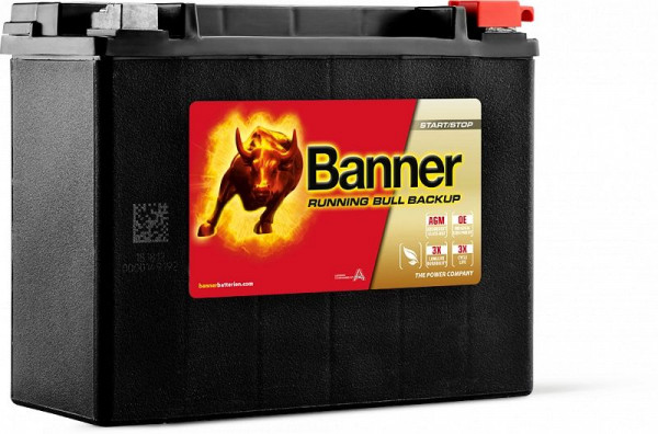 Banner Spezialbatterie Running Bull BACKUP AUX 18L in Vliestechnik als Bordnetzstützbatterie, 025518010101