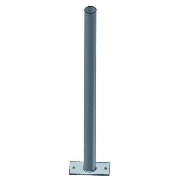 Stein HGS Rohrpfosten mit Fußplatte, 1500 mm, 48 mm, Wandstärke: 2 mm, pf-s0150