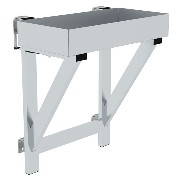 Munk Günzburger Steigtechnik Ablageschale für Geländer 100 x 300 x 600 ab 800mm Stufenbreite, 300130