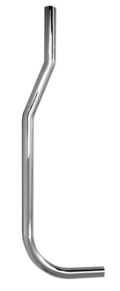 Benkiser Spülrohr verchromt, 3/4 Zoll gekröpft 45mm 700 mm lang, Innen/Aussendurchmesser 26x28mm, 7102871