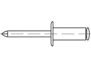 ART 88410 Blindniete Alu/Alu Dorn FLAKO 3,2 x 9,2 VE=S (500 Stück)