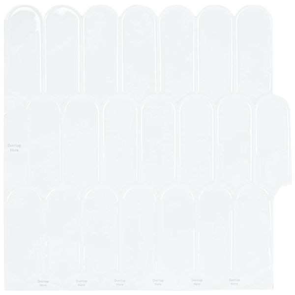 vidaXL Federfliese 50-teilig Weiß 30 x 30 cm Polyurethan und PET, 42046200