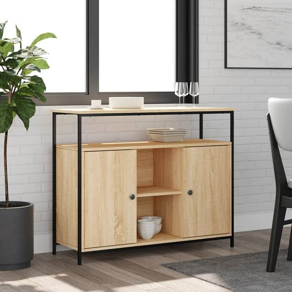 vidaXL Sideboard Sonoma-Eiche 100x35x80 cm Holzwerkstoff, 835500